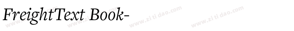 FreightText Book字体转换
